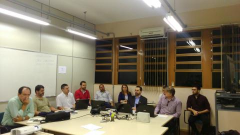 Comissão avaliadora e equipe da Unipampa durante o processo de recredenciamento em Alegrete/Fotos: Divulgação Unipampa