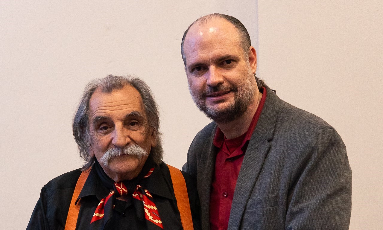 José Daniel, autor, e Lúcio Yanel, homenageado. José Daniel, autor, e Lúcio Yanel, homenageado.