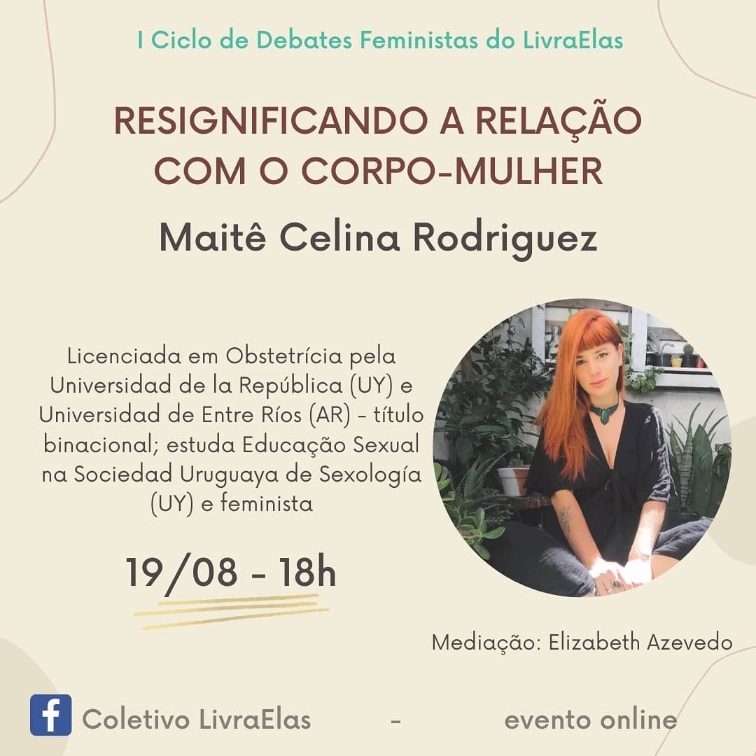 No dia 19, o tema será Resignificando a relação com o corpo-mulher - Divulgação No dia 19, o tema será Resignificando a relação com o corpo-mulher - Divulgação