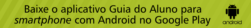 Banner verde com os dizeres "baixe o aplicativo Guia do Aluno Unipampa para telefones android no Google Play