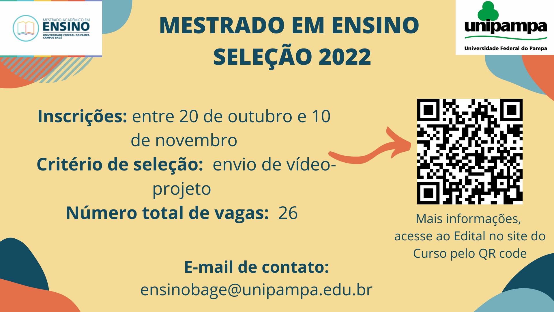 Mestrado em Ensino oferta 26 vagas para ingresso em 2022 - Divulgação