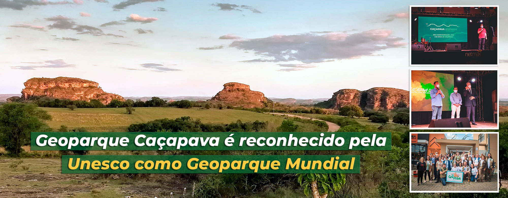 Geoparque Caçapava é reconhecido pela Unesco como Geoparque Mundial