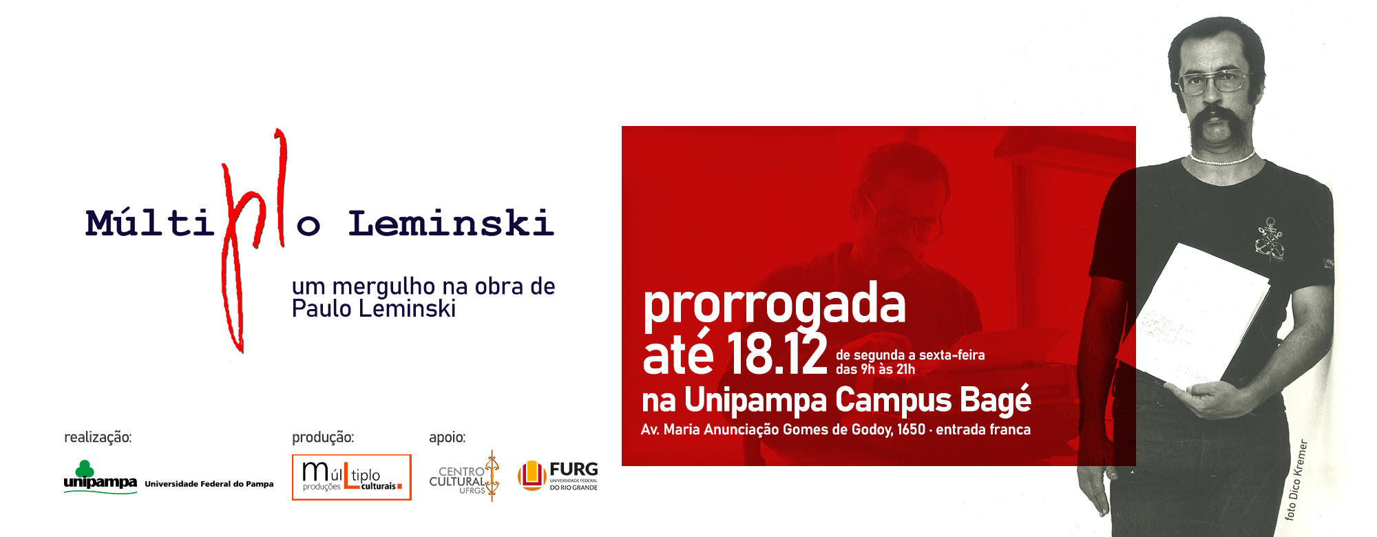 Exposição Múltiplo Leminski ocorre no Campus Bagé da Unipampa