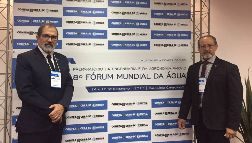 Reitor Hansen e pró-reitor Madruga no 4º Preparatório para o 8º Fórum Mundial da Água