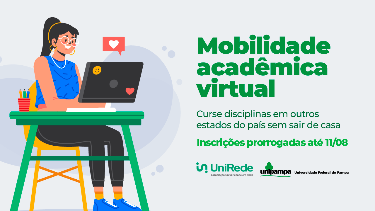 Mobilidade Acadêmica Virtual Discente é prorrogado até sexta-feira, 11 de agosto