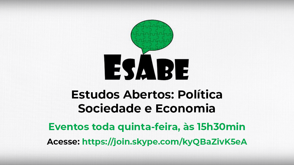 Imagem contendo o logo do projeto Esabe e o link de acesso ao Skype.