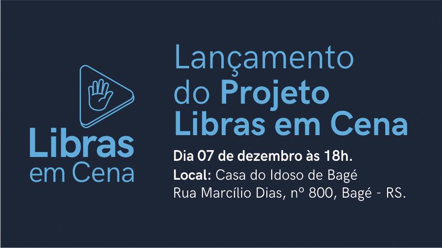 Banner publicitário em tons de azul anunciando o projeto "Livras em Cena".