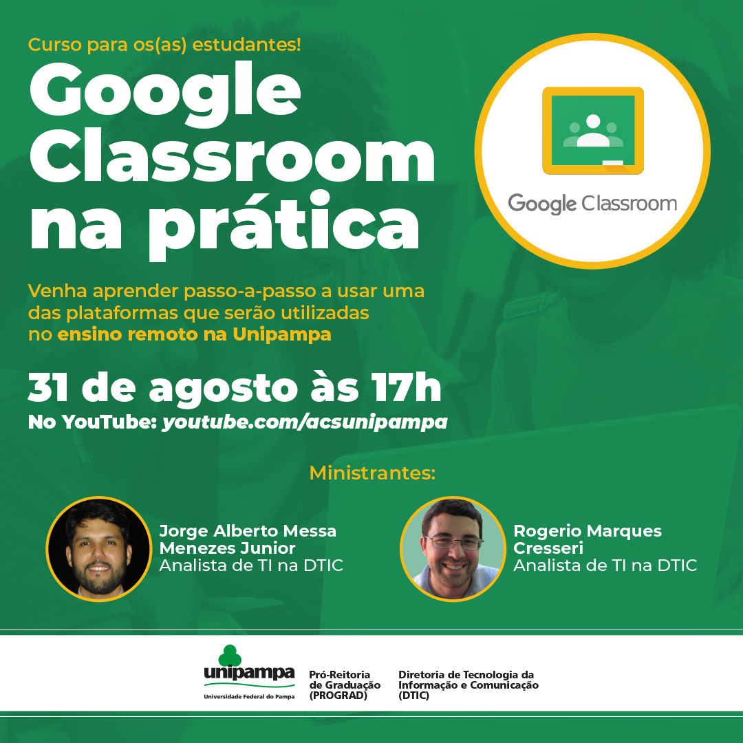 Unipampa promove curso sobre Google Classroom