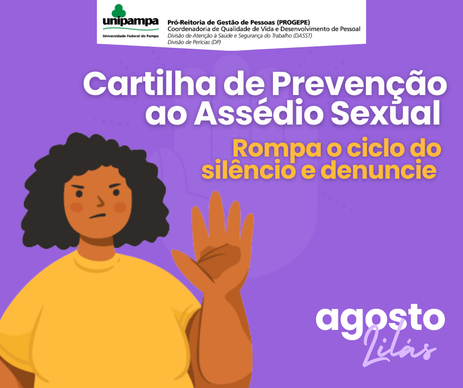 Cartilha da Unipampa oferece orientações sobre assédio sexual
