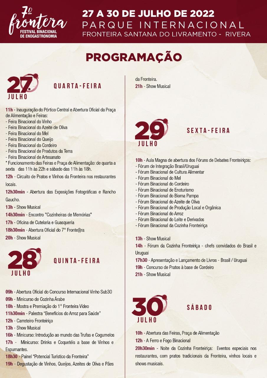 Ilustração do O Fronteira - Festival Binacional de Enogastronomia de Sant'Ana do Livramento e Rivera