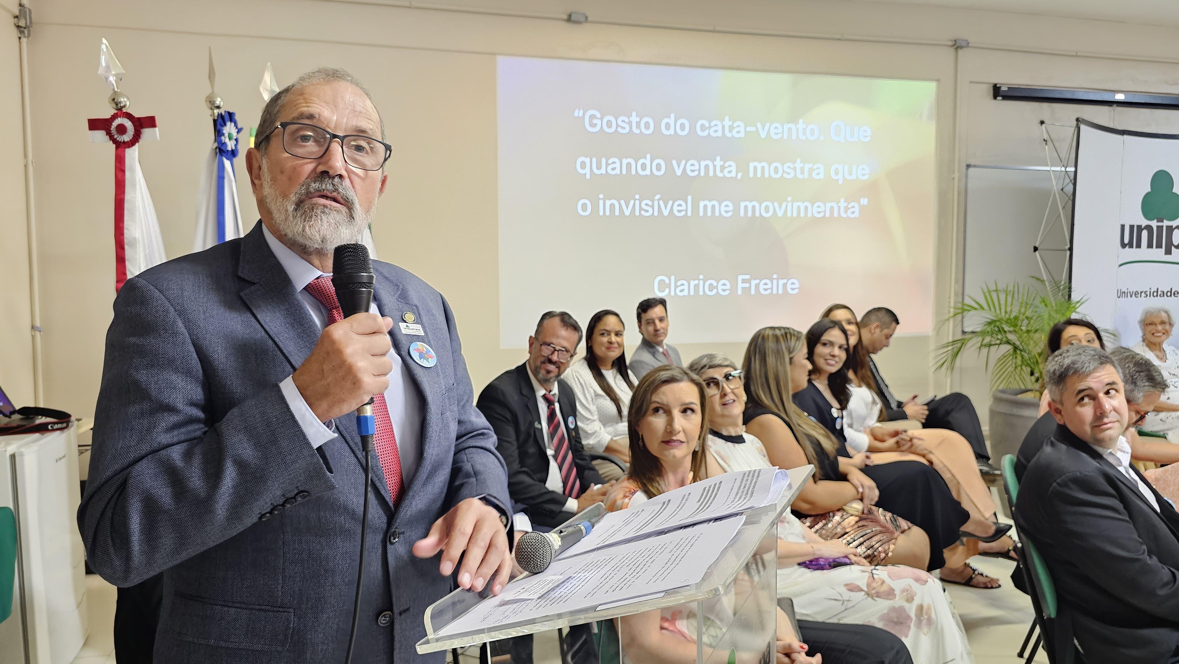 Professor Marco Antonio Fontoura Hansen, reitor da Unipampa na gestão 2015-2019 (Foto: Luan Zubaran)