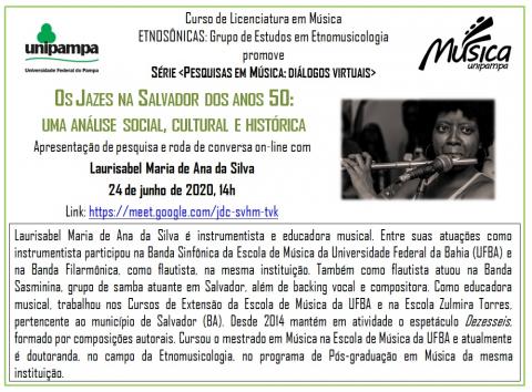 Série Pesquisas em Música promove diálogo sobre os jazes na Salvador dos anos 50