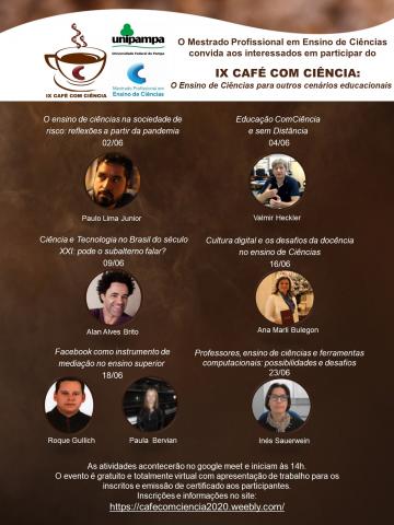 Café com Ciência inicia na próxima terça-feira, 02