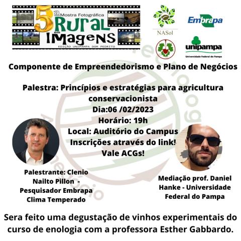 Princípios e estratégias para a agricultura conservacionista é tema de palestra no Campus Dom Pedrito