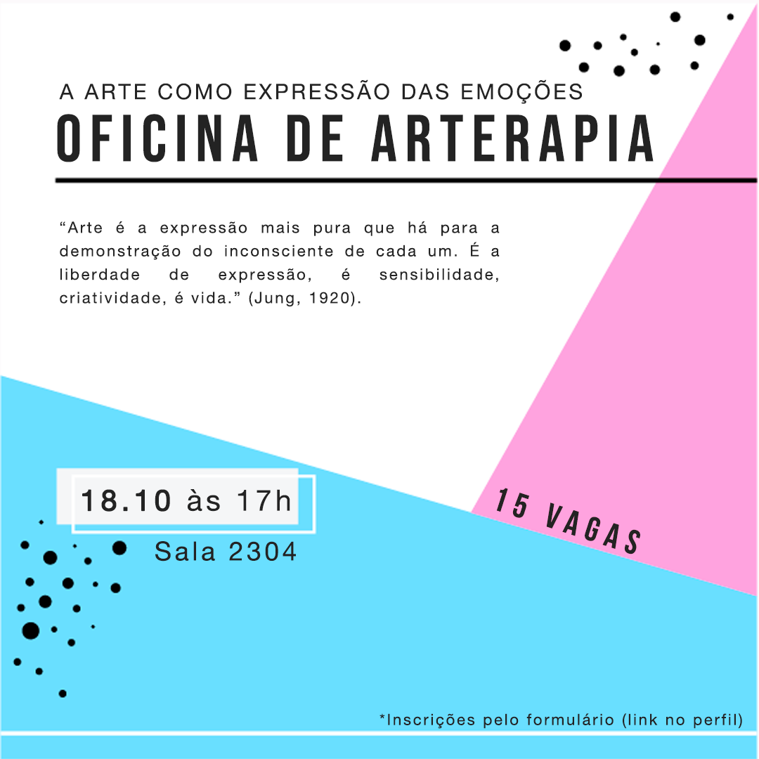 Convite da oficina de Arteterapia Convite da oficina de Arteterapia
